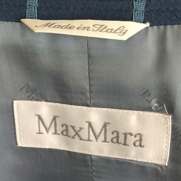 MAX MARA size 44 Italian Blue wool blazer - Picture 4 of 5